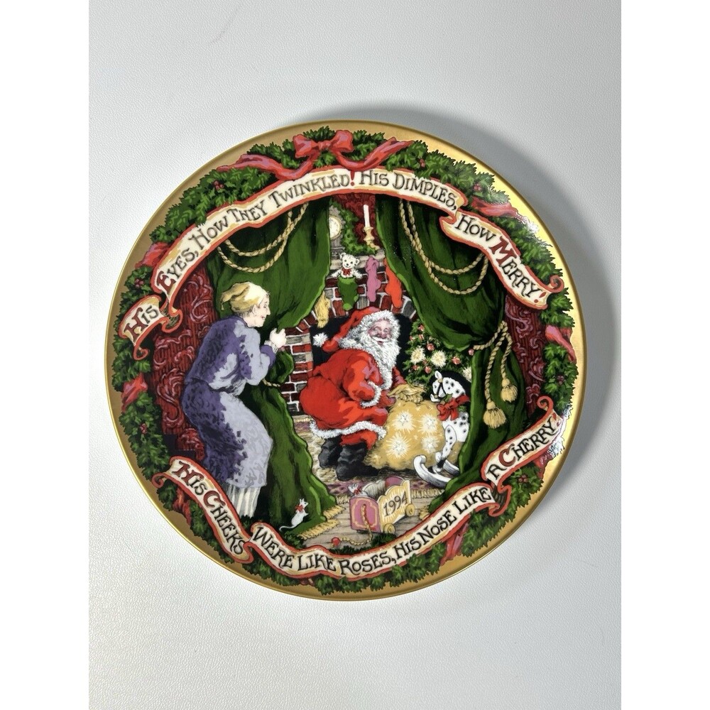 Fitz & Floyd, The Night Before Christmas, Annual Christmas Plate 1994 6114/7500
